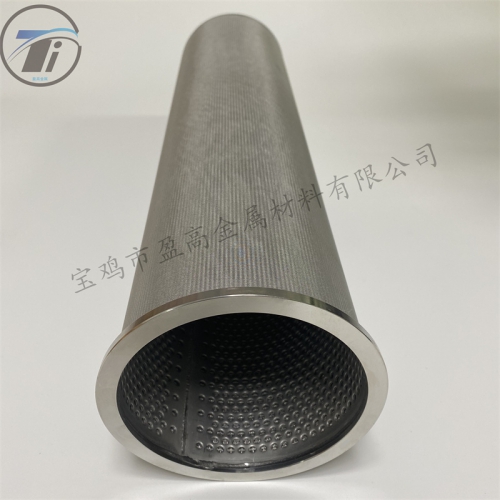 翻边法兰丝网烧结不锈钢滤芯