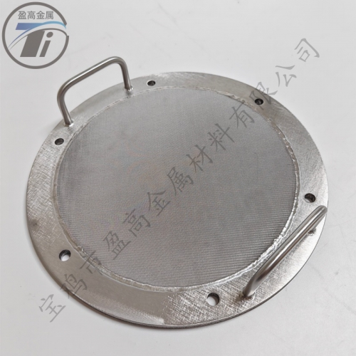 带拉手法兰焊接不锈钢烧结网滤板